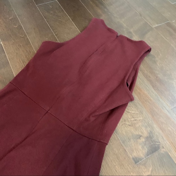Banana republic midis dress slight slit burgundy - Picture 10 of 11